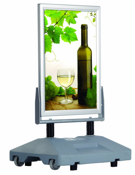 Stop trottoir sur roulettes 4052 - Porte messages, porte menus