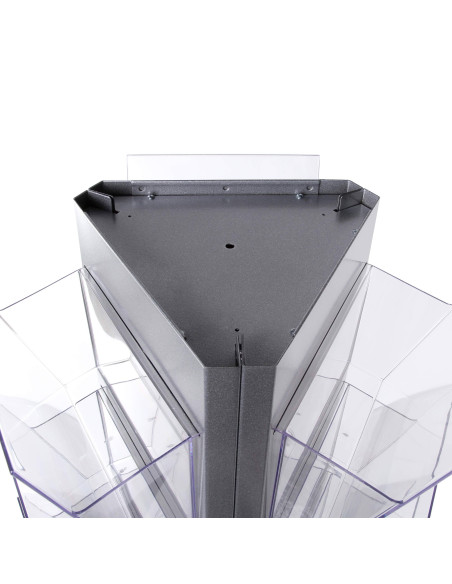 Colonne 3 faces rotative Grise 18 A4 4808