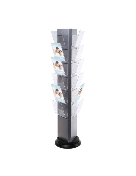 Colonne 3 faces rotative Grise 18 A4 4808