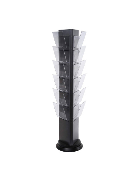Colonne 3 faces rotative Grise 18 A4 4808