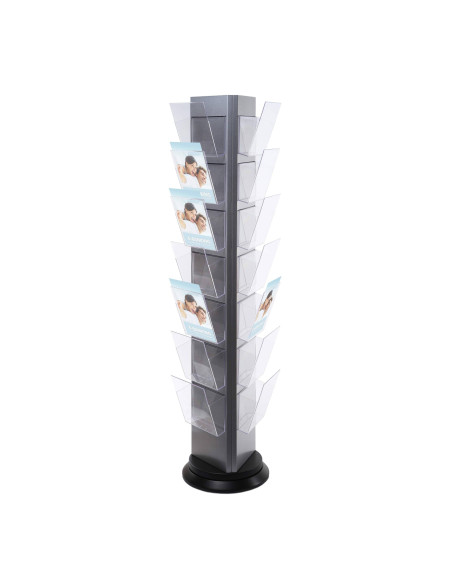 Colonne 3 faces rotative Grise 18 A4 4808