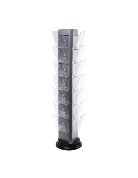 Colonne 3 faces rotative Grise 18 A4 4808