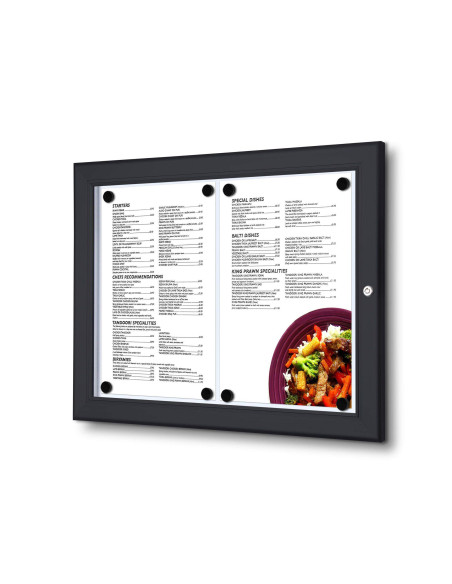Porte menu mural noir 2 x A4 5804