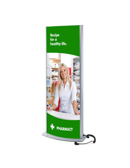 Totem incurvé 594 x 841 mm  LED 36W 4819