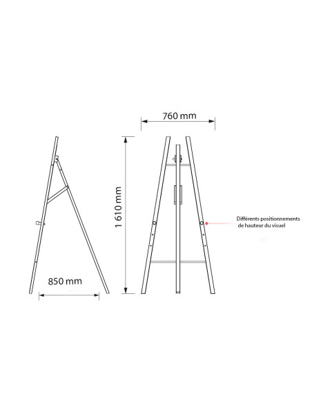 Porte toile 5224 : Présentoirs bois - Afix