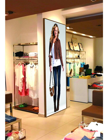 8086, Cadre textile grand format bois LED : Cadres porte affiches, affichage | Afix