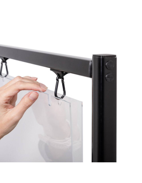 Porte visuel suspendu 4158 : Porte messages, porte menus et porte visuels | Afix