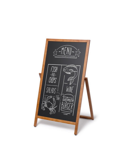 4166 Chevalet flip en bois : Porte menus pour restaurants | Afix