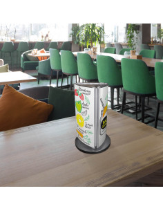 Porte visuel rotatif 4026 : PLV de comptoir - Afix