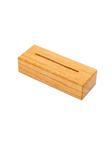 7021 Porte visuel avec socle en bois : PLV de comptoir | Afix