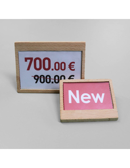 Porte étiquette bois 7033 : PLV de comptoir | Afix