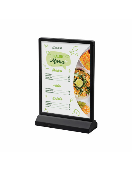 7023L Porte visuel de comptoir LED : PLV de comptoir | Afix