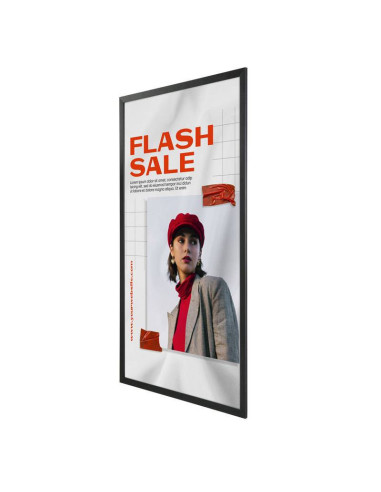 Cadre grand format à clapets pour vitrine 8043
