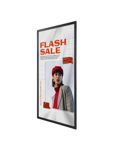 Cadre grand format à clapets pour vitrine 8043