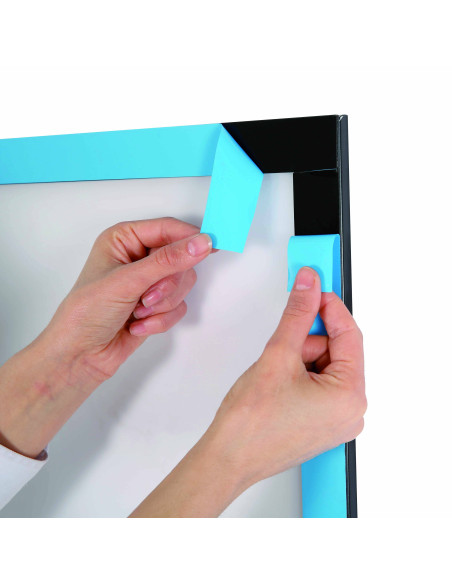 Cadre grand format à clapets pour vitrine 8043