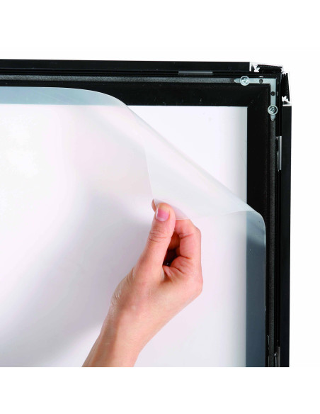 Cadre grand format à clapets pour vitrine 8043