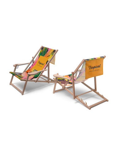 5305 Chaise longue en bois Confort : Présentoirs bois | Afix