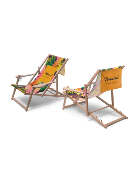5305 Chaise longue en bois Confort : Présentoirs bois | Afix