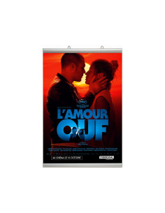 Porte affiche suspendu en aluminium : 120 cm - Afix