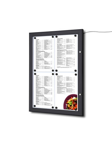 Porte menu mural noir 5804L