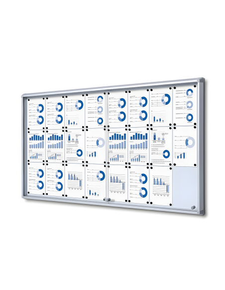 Vitrine intérieure portes coulissantes 5122 : Vitrines d'affichage - Afix