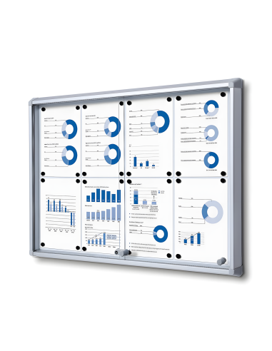 Vitrine intérieure portes coulissantes 5122 : Vitrines d'affichage - Afix