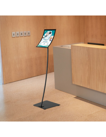 Porte visuel concave 4096 : Porte visuels et porte messages de sol - Afix