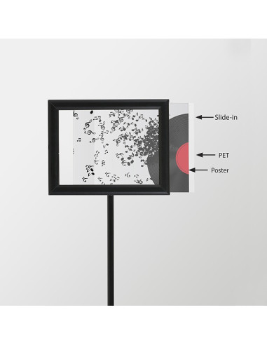 Porte visuel 4093 : Porte visuels et porte messages de sol - Afix