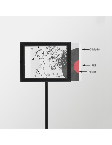 Porte visuel 4093 : Porte visuels et porte messages de sol - Afix