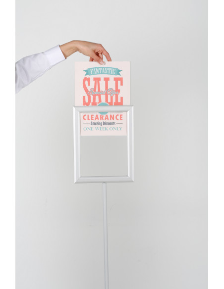 Porte visuel 4093 : Porte visuels et porte messages de sol - Afix