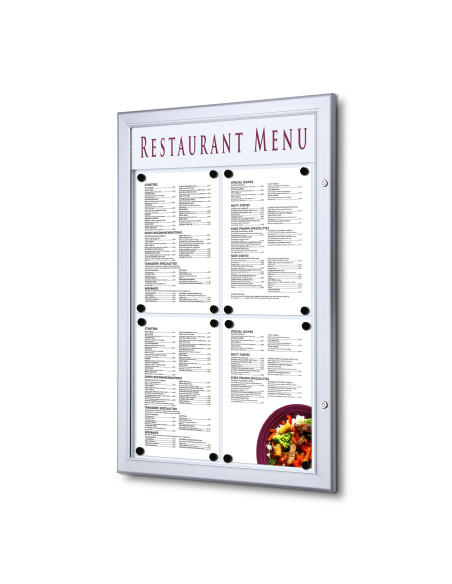 Porte menu mural 5805 : Vitrines d'affichage - Afix