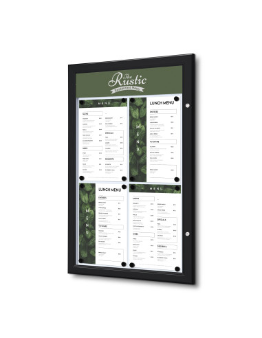 Porte menu mural 5805 : Vitrines d'affichage - Afix