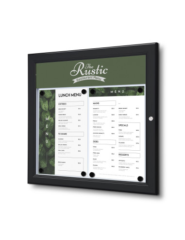 Porte menu mural 5805L : Vitrines d'affichage - Afix
