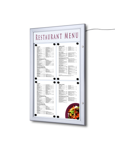 Porte menu mural 5805L : Vitrines d'affichage - Afix