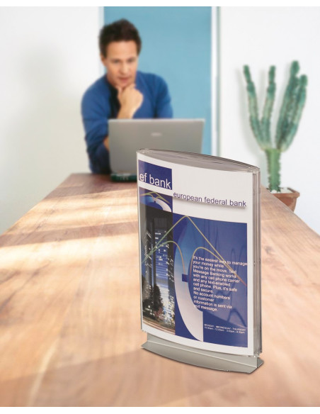 Porte visuel double face 4025 - PLV de comptoir